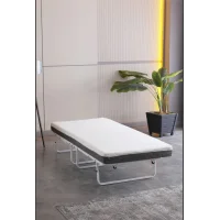 Devon Metal Katlanır Karyola + Yatak (Beyaz) | Limni Home