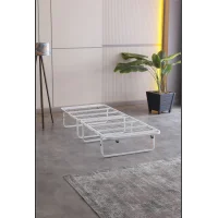Devon Metal Katlanır Karyola + Yatak (Beyaz) | Limni Home