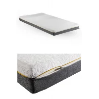 Lars Metal Divan Karyola Beyaz + Yatak Seti 90x200 Tek Kişilik