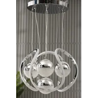 Dune 3 Renkli LED Avize 3+1 - Modern Taçlı Tavan Aydınlatma