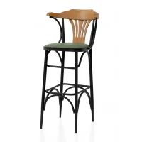 Limnihome Hermes Ahşap & Metal Bar Sandalyesi