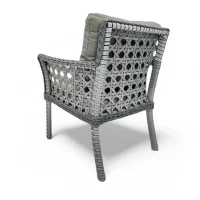 Luna 2’li Rattan Balkon Takımı Gri Sehpalı - Bahçe ve Teras Mobilyası