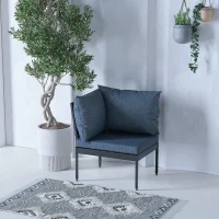 Mini Multilounge Siyah Tekli Modül – Bahçe ve Balkon Koltuğu