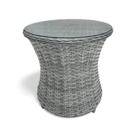 Vento Rattan Balkon Takımı - 2’li Sehpalı Gri Oturma Seti