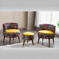 Zulu Berjer Set Etnik Desen- Sarı