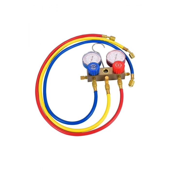 MANİFOLD SETİ HORTUMLU R410 R22 R134A R404A
