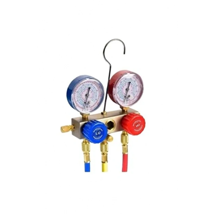 MANİFOLD SETİ HORTUMLU R410 R22 R134A R404A