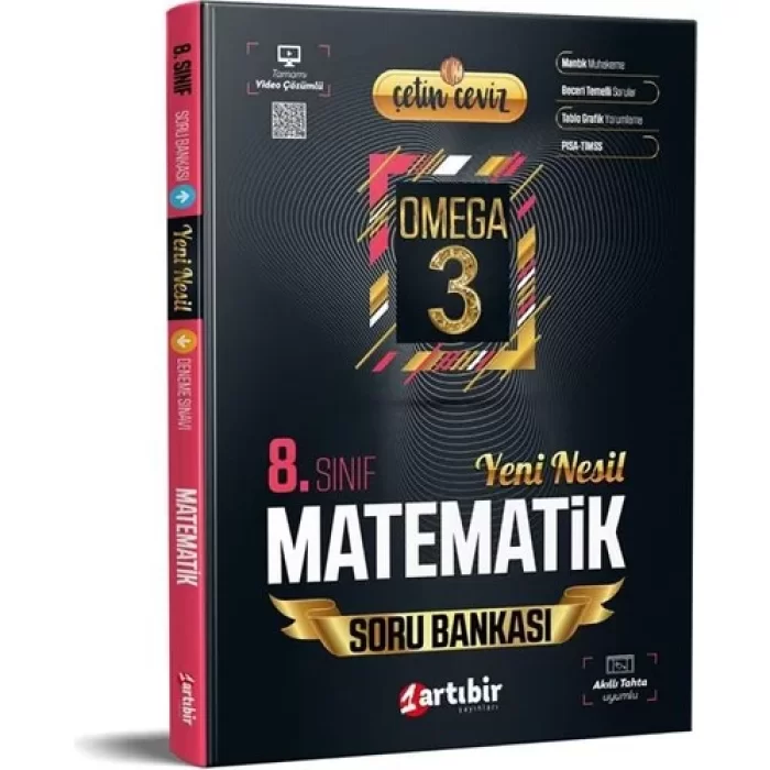 Artıbir Yayınları 8. Sınıf LGS Çetin Ceviz Omega Matematik Soru Bankası