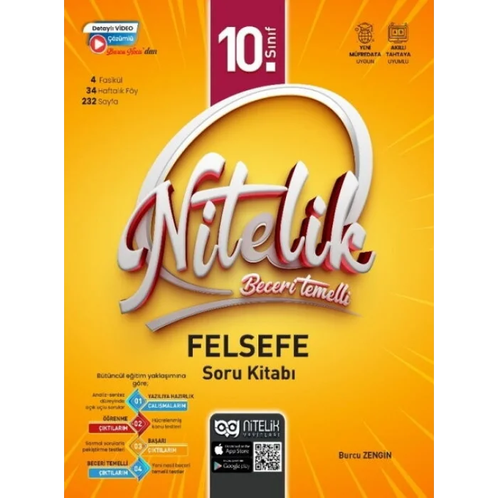 10. Sınıf Felsefe Beceri Temelli Soru Kitabı Nitelik Yayınları