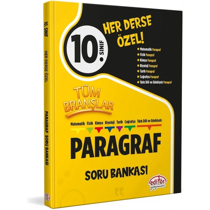 10. Sınıf Tüm Branşlar Paragraf Soru Bankası Editör Yayınları