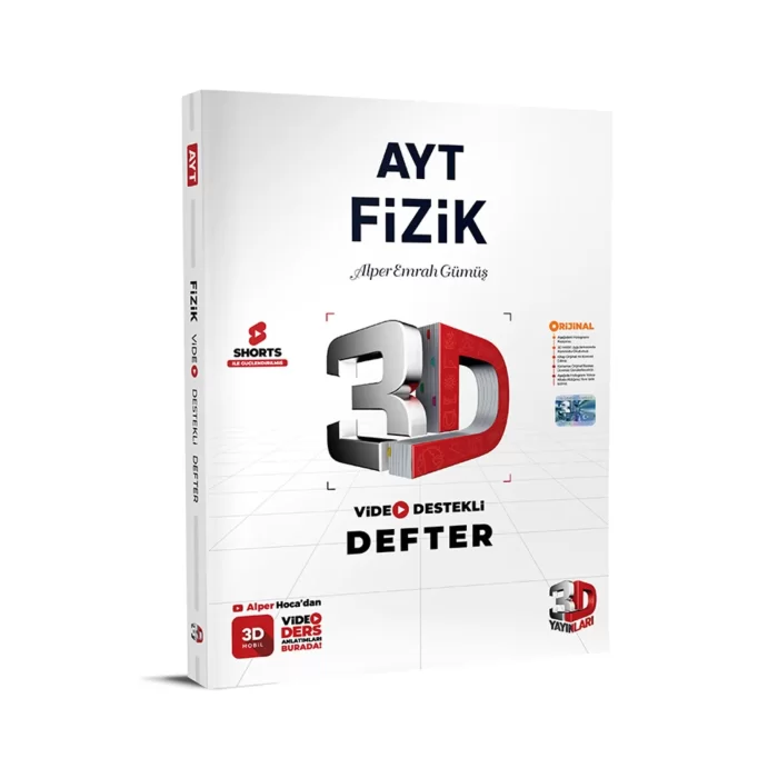 3d Ayt Fizik Defter Video Destekli