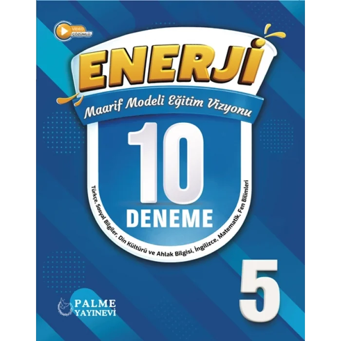 Palme Yayınevi 5. Sınıf Enerji Tüm Dersler 10 Deneme Sınavı Yeni