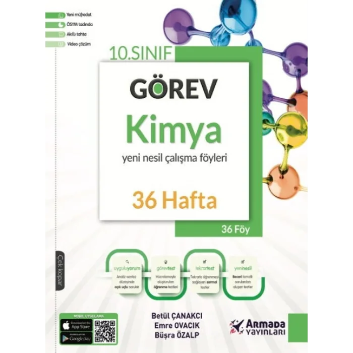 Armada Yayınları 10. Sınıf Görev Kimya Yeni Nesil Çalışma Föyleri