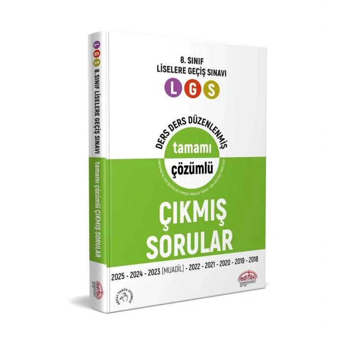 Editör 8.sınıf Lgs Ders Ders Tamamı Çözümlü Çıkmış Sorular 2018-2025 Yıllar