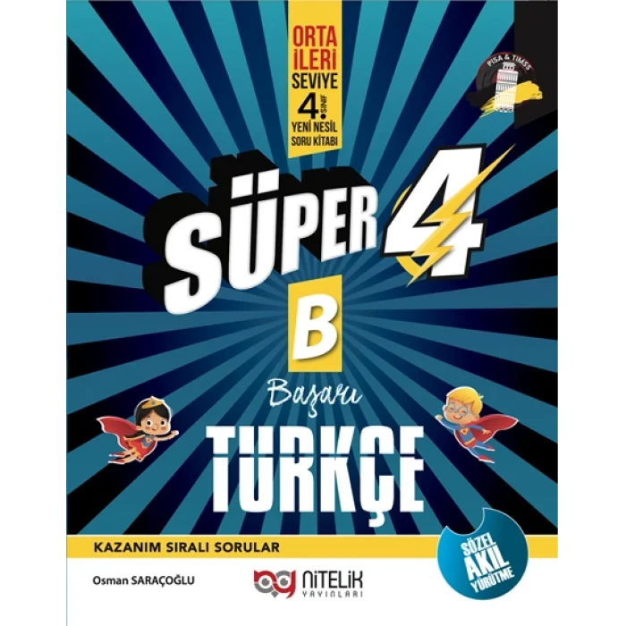 Nitelik 4.Sınıf Yeni Nesil Süper Türkçe (B) Soru Kitabı Yeni