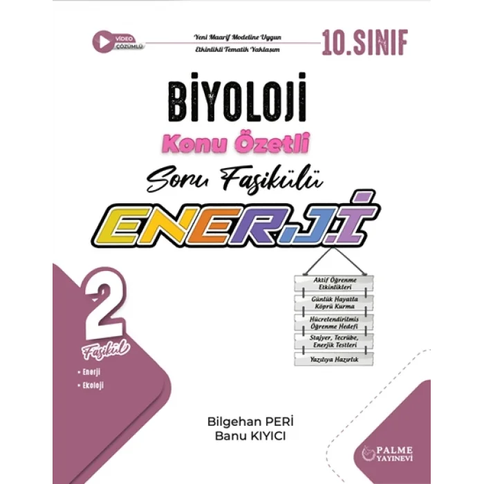 Palme 10.Sınıf Enerji Biyoloji Konu Özetli Soru Fasikülleri (2 Fasikül) Yeni