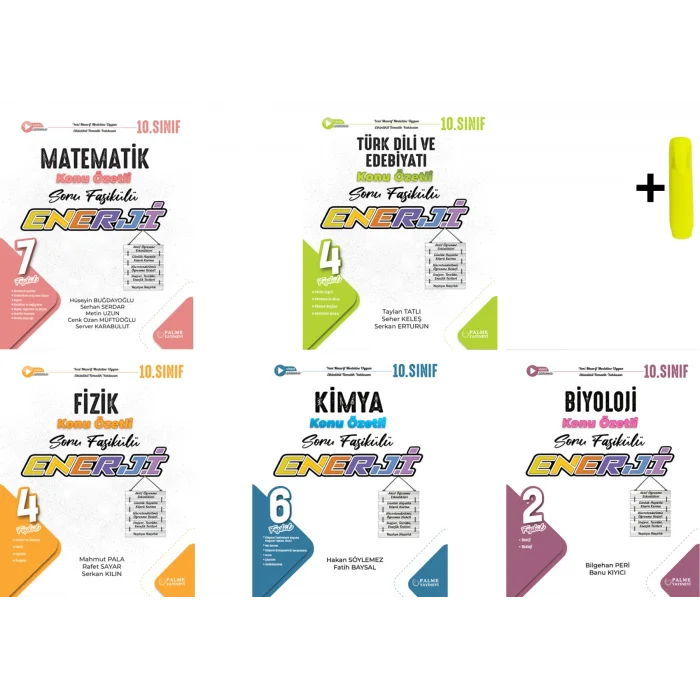 Palme 10.Sınıf Enerji Sayısal Konu Özetli Soru Fasikülleri (5 Kitap) Yeni