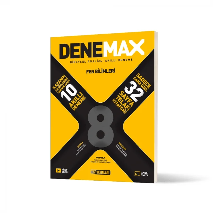 Hız Denemax 8. Sınıf Fen Bilimleri 10’lu Akıllı Deneme Yeni