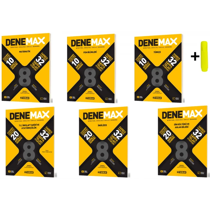 Hız Denemax 8. Sınıf Matematik Fen Türkçe İnkılap İngilizce Din Akıllı Deneme Yeni