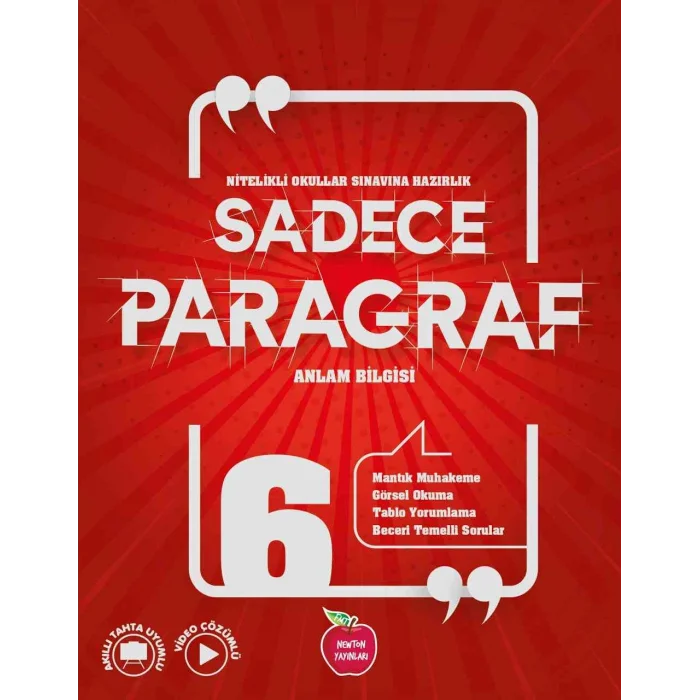 Newton Yayınları LGS 6.Sınıf Sadece Paragraf Soru Bankası