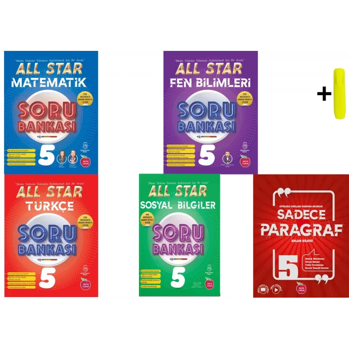 Newton 5.Sınıf All Star Soru Bankası Matematik Fen Türkçe Sosyal Paragraf Yeni