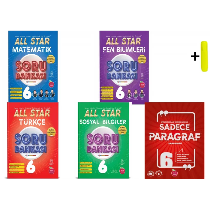 Newton 6.Sınıf All Star Soru Bankası Matematik Fen Türkçe Sosyal Paragraf Yeni