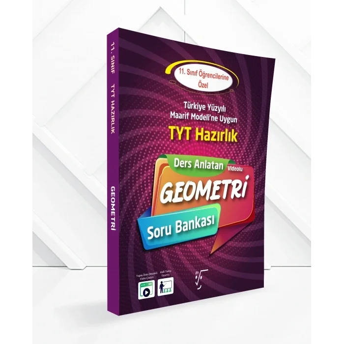 11.Sınıf TYT Hazırlık Ders Anlatan Geometri Soru Bankası Yeni Maarif Karekök Yayınları