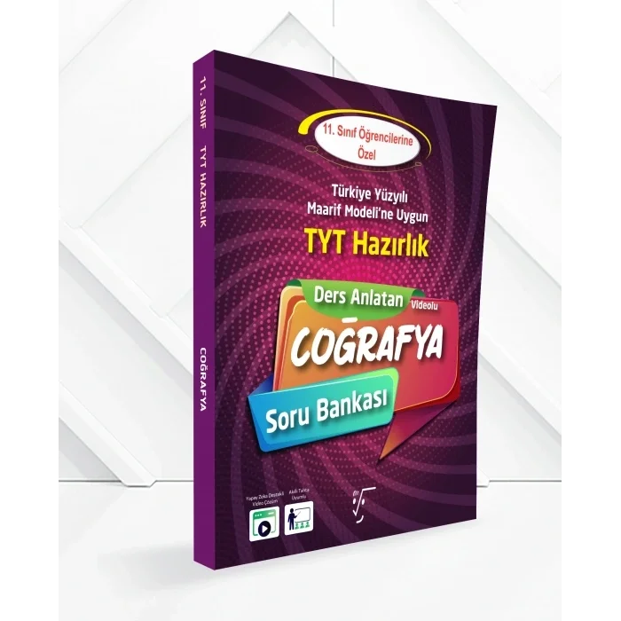 11.Sınıf TYT Hazırlık Ders Anlatan Coğrafya Soru Bankası Yeni Maarif Karekök Yayınları