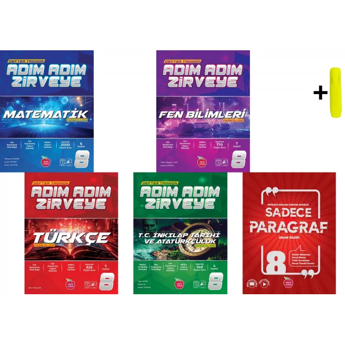 Newton 8.Sınıf Matematik Fen Türkçe İnkılap Paragraf Fasikül Etkinlikli Konu Anlatımlı Soru Bankaları