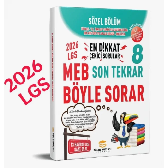 Sinan Kuzucu Yayınları 2026 Lgs Son Tekrar Sözel Soru Bankası