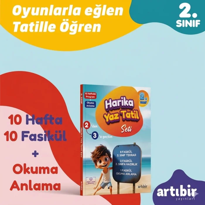 Artıbir Yayınları 2. Sınıf 2den 3e Geçtim Harika Yaz Tatil Seti Yeni Maarif