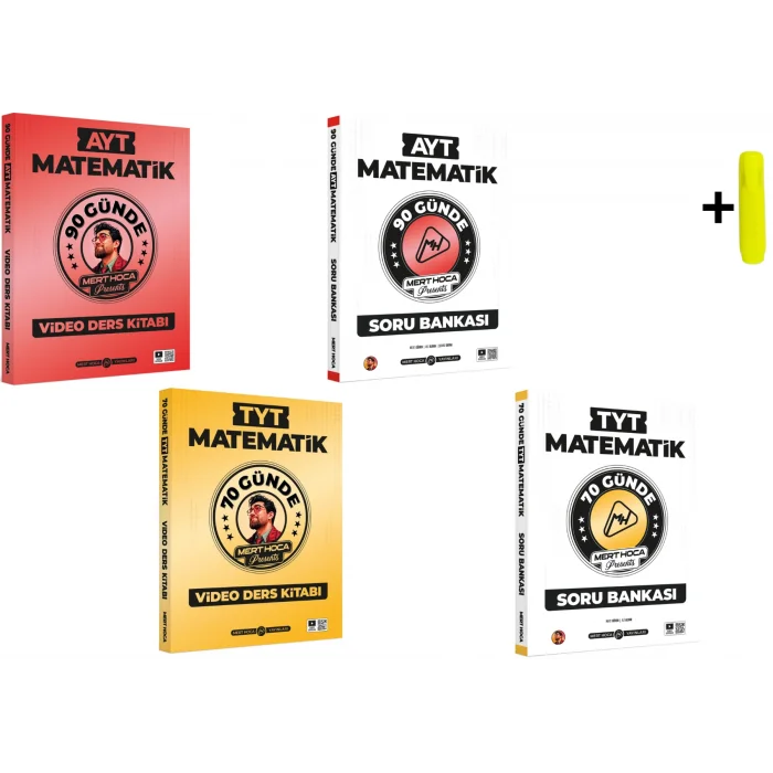 90 Günde TYT Ve AYT Matematik Video Ders Ve Soru Bankası Mert Hoca 4 Kitap