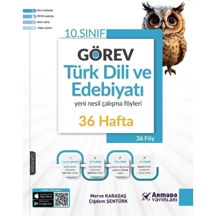 Armada 10. Sınıf Görev Türk Dili ve Edebiyatı Yeni Nesil Çalışma Föyleri 36 Hafta Yeni