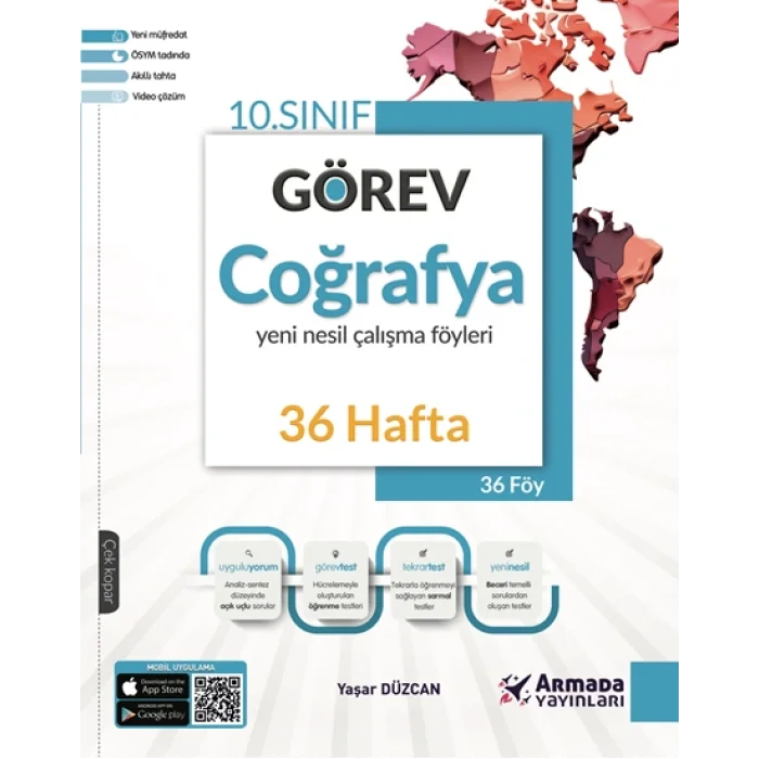 Armada Yayınları 10. Sınıf Görev Coğrafya Yeni Nesil Çalışma Föyleri 36 Hafta