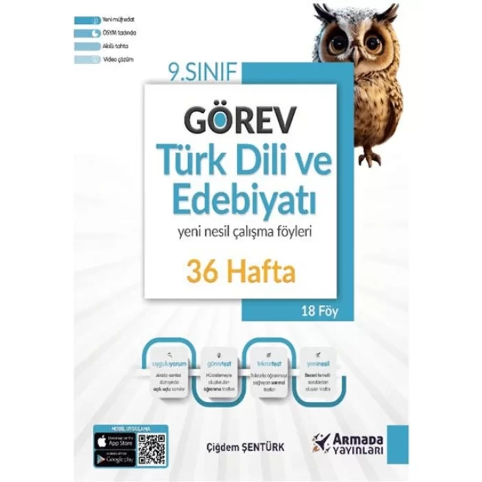 Armada Yayınları 9. Sınıf Görev Türk Dili ve Edebiyatı Yeni Nesil Çalışma Föyleri (36 Hafta)