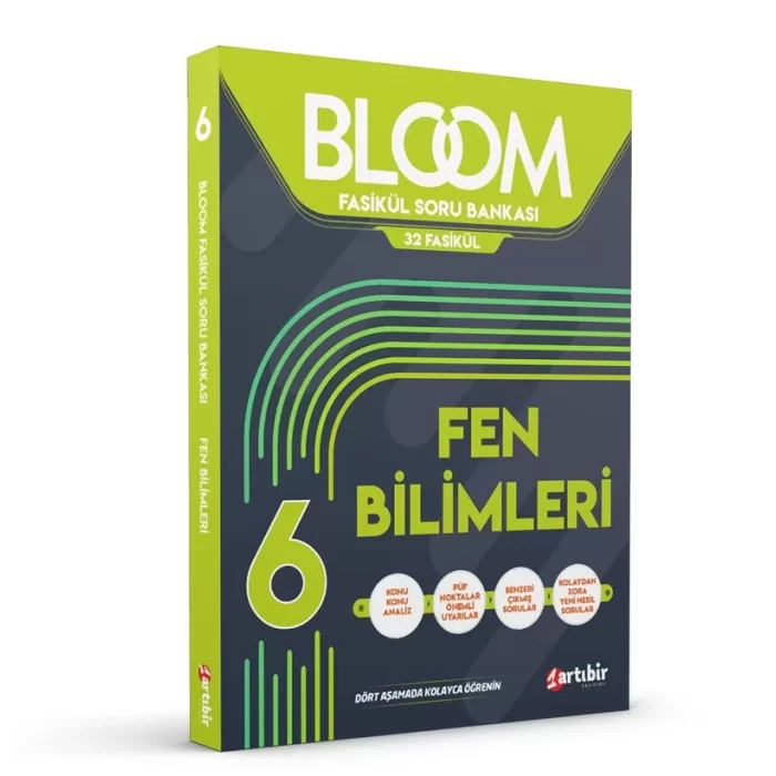 Artıbir Yayınları 6 Sınıf Tüm Dersler Bloom 32 Fasikül Soru Bankası MFTS (Kolaydan Zora Yeni Nesil Sorular)