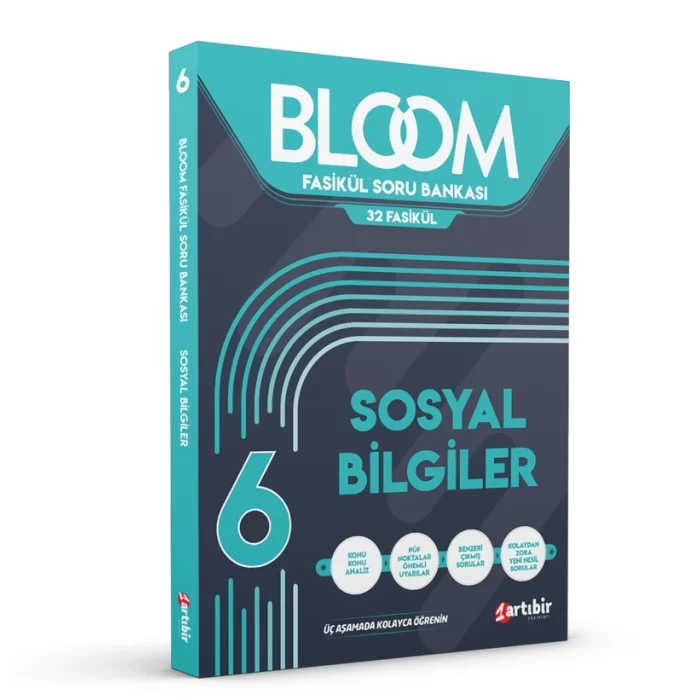 Artıbir Yayınları 6 Sınıf Tüm Dersler Bloom 32 Fasikül Soru Bankası MFTS (Kolaydan Zora Yeni Nesil Sorular)