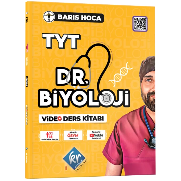 Barış Hoca TYT Dr. Biyoloji Video Ders Kitabı Kr Akademi Yayınları