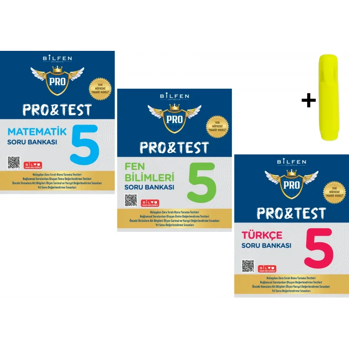 Bilfen 5. Sınıf Protest Matematik Fen Türkçe Soru Bankası Seti