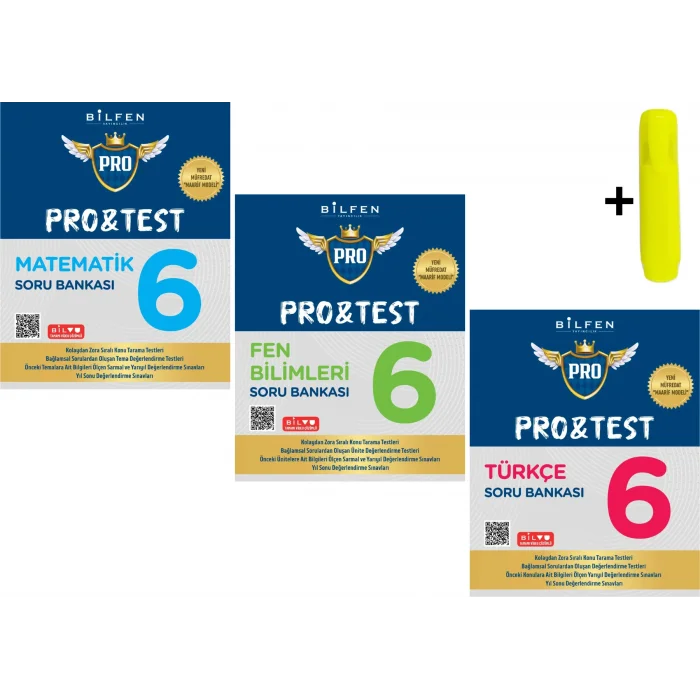 Bilfen 6. Sınıf Protest Matematik Fen Türkçe Soru Bankası Seti