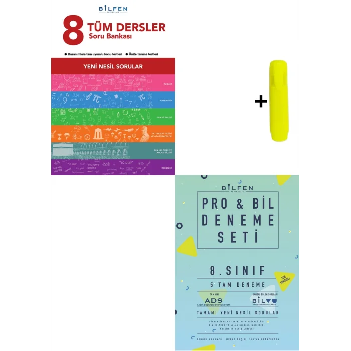Bilfen 8. Sınıf Lgs Tüm Dersler Soru Bankası Ve Deneme Seti Yeni