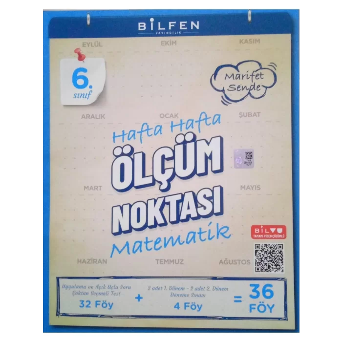 Bilfen Yayıncılık 6. Sınıf Matematik Hafta Hafta Ölçüm Noktası Yeni