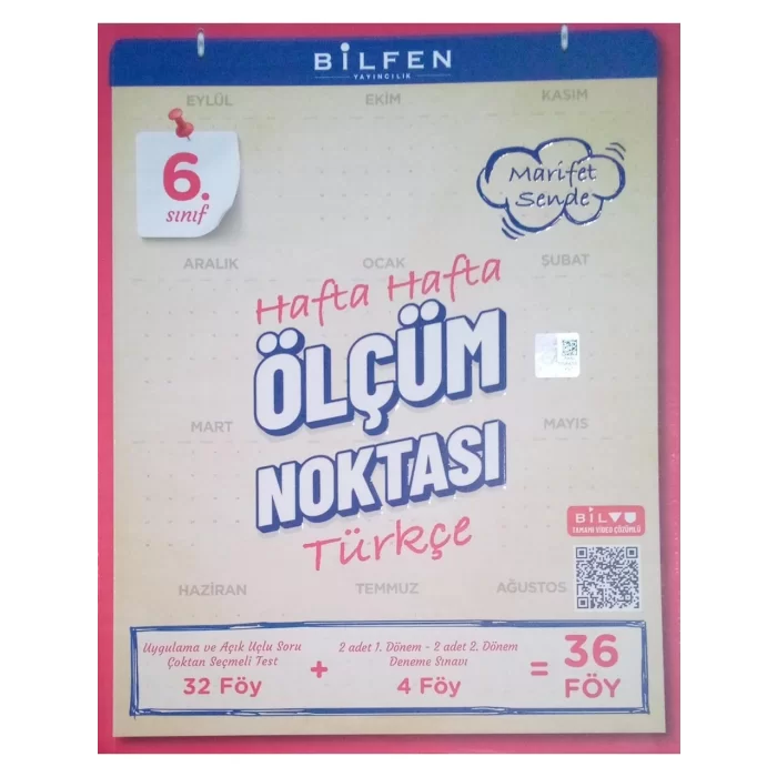 Bilfen Yayıncılık 6. Sınıf Türkçe Hafta Hafta Ölçüm Noktası Yeni