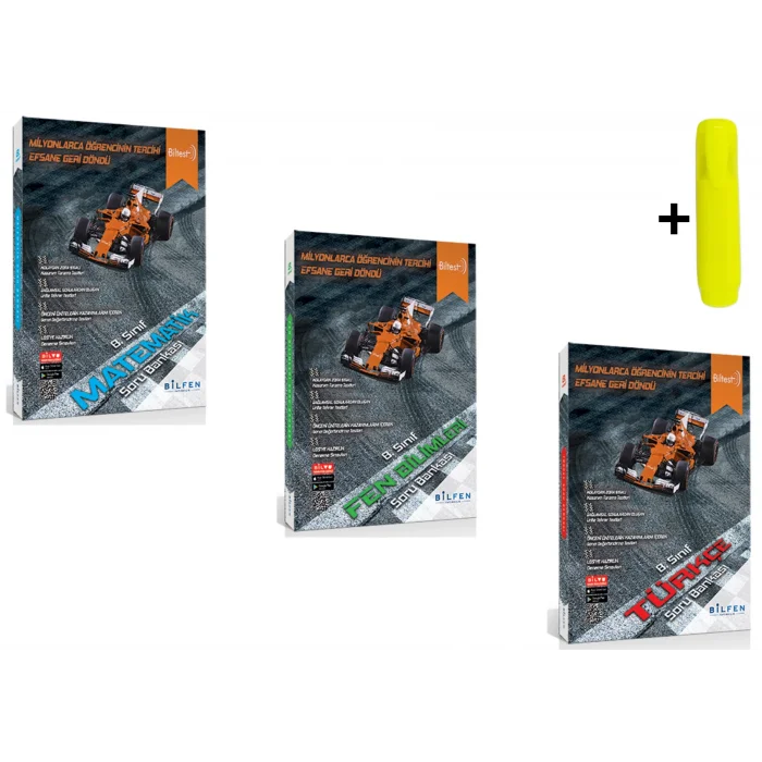 Bilfen Yayınları 8. Sınıf Biltest Matematik Fen Türkçe Seti