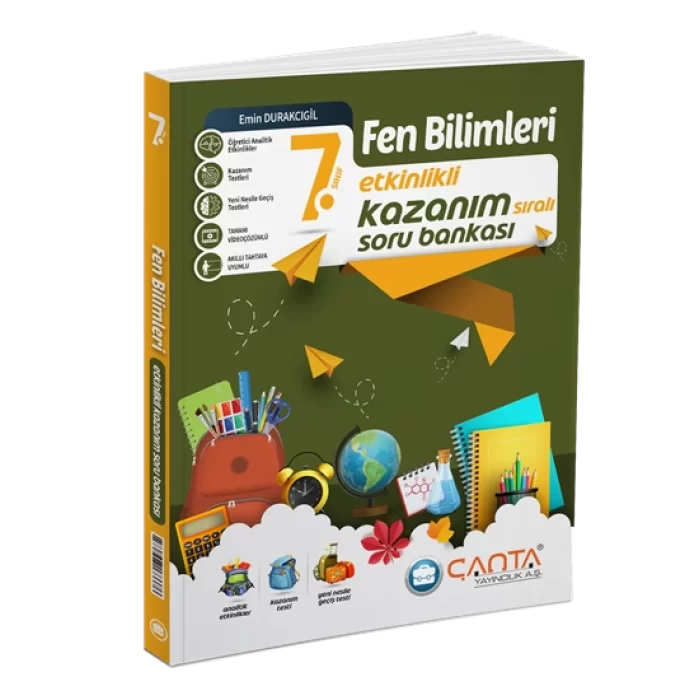 Çanta Yayınları 7. Sınıf Tüm Dersler Etkinlikli Kazanım Soru Bankası 4 Kitap