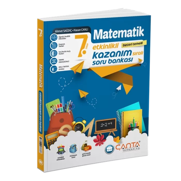 Çanta Yayınları 7. Sınıf Tüm Dersler Etkinlikli Kazanım Soru Bankası 4 Kitap