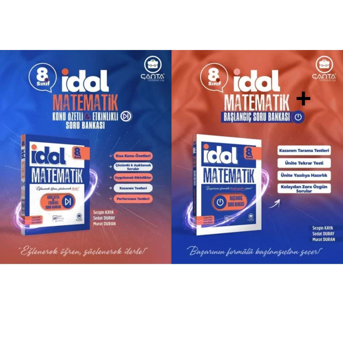 Çanta Yayınları 8. Sınıf İdol Matematik Konu Özetli & Etkinlikli ve Başlangıç Soru Bankası