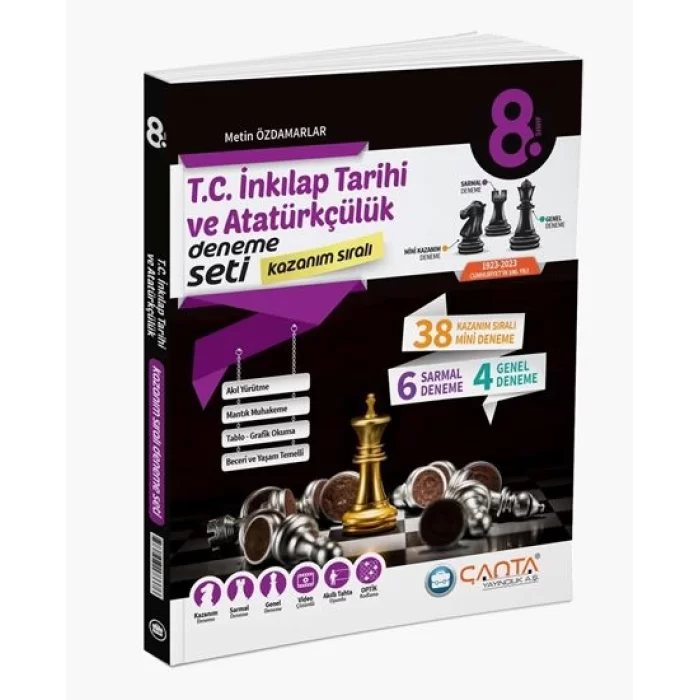 Çanta Yayınları 8. Sınıf T.C. İnkılap Tarihi ve Atatürkçülük Kazanım Sıralı Deneme Seti