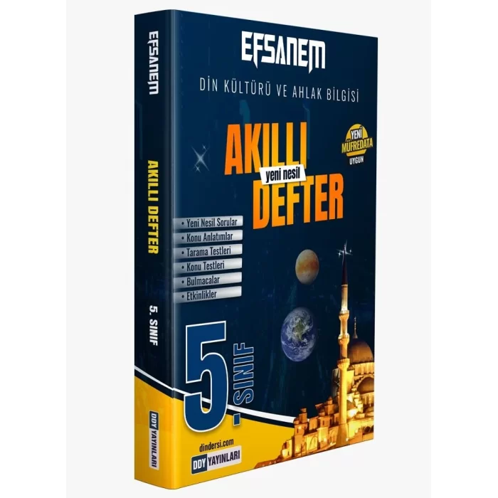 Ddy Yayınları 5.sınıf Din Kültürü ve Ahlak Bilgisi Efsane Akıllı Defter Yeni