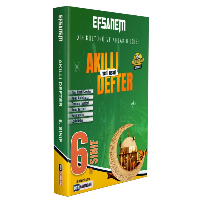 DDY Yayınları 6.Sınıf Din Kültürü ve Ahlak Bilgisi Efsane Yeni Nesil Akıllı Defter